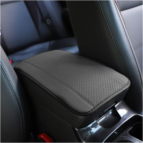 Coussin d'Accoudoir Voiture en Cuir, Housse pour Console Centrale pour Accoudoir, Accessoires Confortables pour Sièges de Voiture pour la Plupart des Voitures, Motos et SUVs (Gris) (1/5)