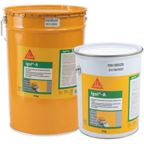 Lote de  1 unidades Igol A  25 KG Cubo SIKA