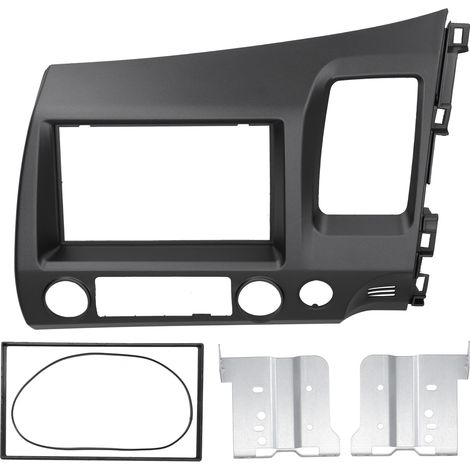Autoradio 2 DIN Cadre Console Audio Panneau de Montage Gris pour Honda Civic 2006-2011 Conduite à Droite (1/5)