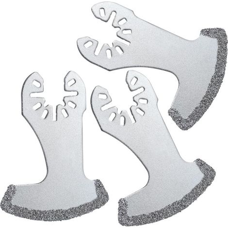 Lot de 3 lames d'outils oscillantes diamantées, lames oscillantes diamantées, lame diamant pour enlever les joints, nettoyer le mortier (1/5)