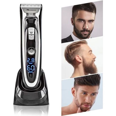 TONDEUSE PRO- Céramique Titanium Sans Fil AVEC ECRAN LCD (1/4)