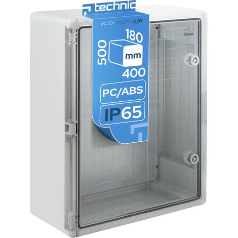Coffret électrique nu étanche IP65 IK10 en ABS 400 x 500 x 180 mm - montage en saillie (1/5)