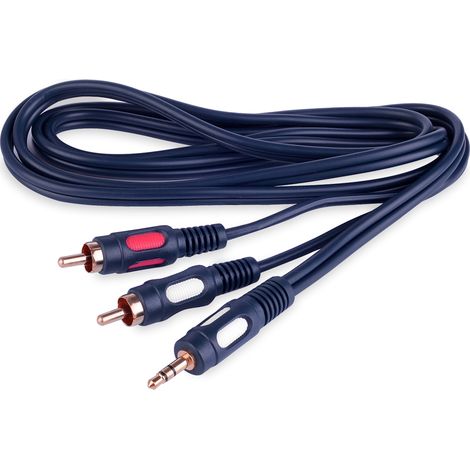 Cavo jack stereo da 3,5 mm - 2 connettori RCA vitalco 1,5 m (1/5)