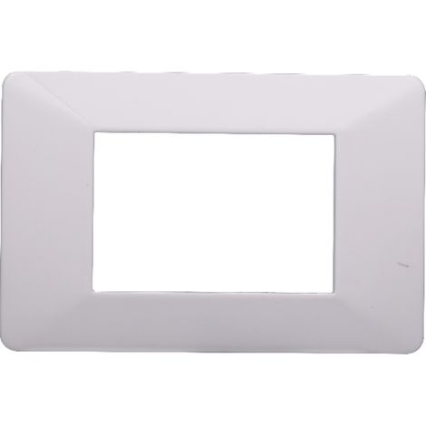 Placca compatibile Vimar Plana 3 moduli plastica colore bianco Ettroit EV83301