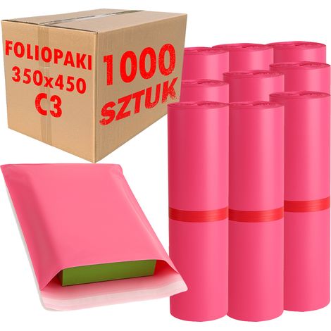Pink Courier Poly Mailers C3 350x450mm - 1000 Stück.