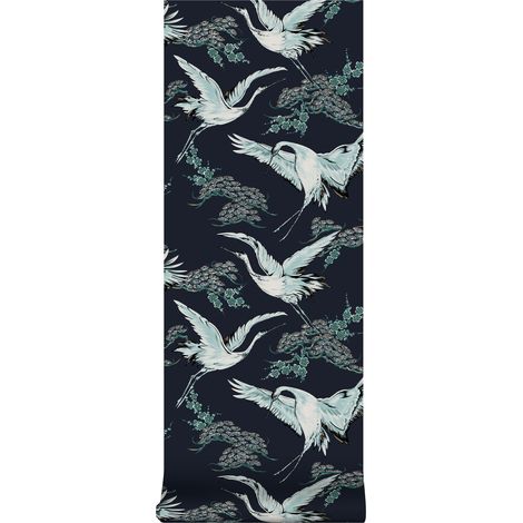 Superfresco Easy - Tapete - Kranich - Dunkelblau - 10mx52cm (1/5)