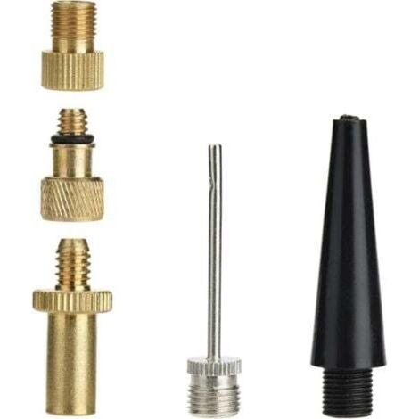 5pcs vélo Pompe Valve adaptateurs connecteurs, Adaptateur de Valve soupape de vélo sur la vanne de Voiture SV AV DV Balles Ballon de Aiguille (1/4)