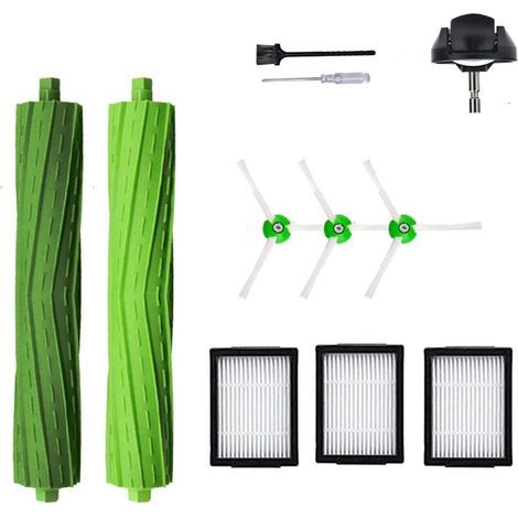 Accessoires de rechange pour aspirateur iRobot Roomba i7 i6 i8 i3 i4 i1 e5 e6 I E Series Comprend 1 brosse à roulettes, une roue avant, un lot de 3 filtres, une brosse latérale (1/4)