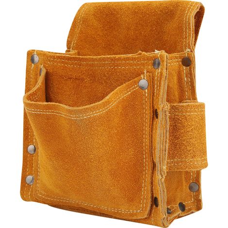Multifunktionale, tragbare Werkzeugtasche aus dickem Rindsleder zur Aufbewahrung von Werkzeugen und Kleinteilen (1/5)