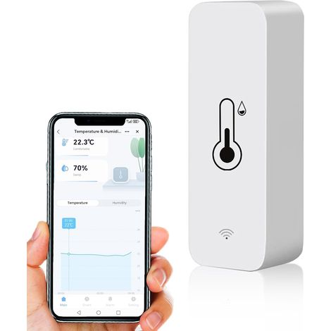 Hygromètre WiFi Smart Thermomètre, mini capteur numérique de température (1/5)
