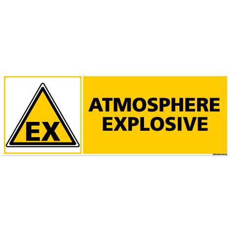 Panneau ATMOSPHERE EXPLOSIVE (C0262) - Adhésif - 210 x 75 mm