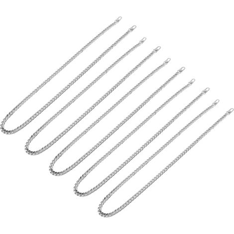Chaîne YmL14/12/3x10x14mm, lot de 5 pièces d'1 mètre chacune. Chaîne pour heurtoir de porte, panneau publicitaire, sac, bijou, fine chaîne en argent. (1/5)