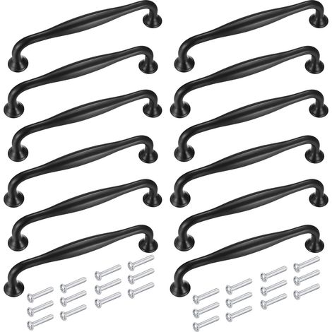 Furniture Knobs and Handles, 12pcs 128mm Kitchen Handles, Cabinet Door Handles, Cabinet Pull Knobs, Aluminum Alloy Handles with Screws (1/5)