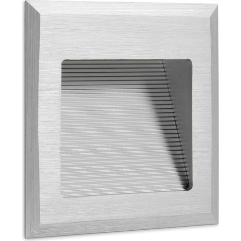Encastré mural WINDOW 2 IP44 LED SMD 3W 160lm CRI80 3000K Aluminium anodisé (1/3)