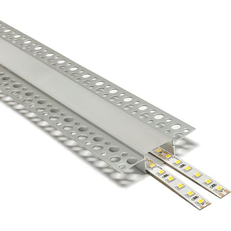 Profilé en bande led avec diffuseur opalin l.62x h.15mm pour plaques de plâtre surfaces