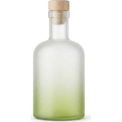 Bottiglia in vetro tonda 500 ml satinata gialla e bianca tappo  ideale in freezer per liquori freschi limoncello  vodka amaro design elegante