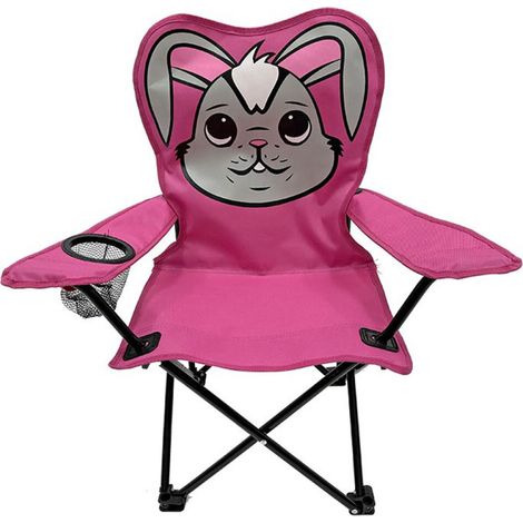 Chaise de camping pour enfants en acier pliable – Housse en polyester 600D – Dossier avec accoudoirs et porte-gobelet – Résistante aux intempéries – Linder Exclusiv