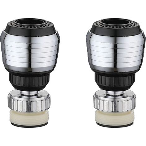 (2 pièces) Aérateur de robinet réglable et rotatif à 360° pour cuisine et salle de bain (1/4)