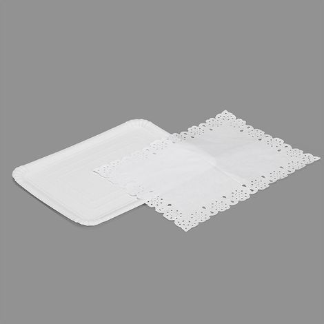 Tasche mit 1 rechteckigen Tablett mit Stoff 25x34cm (1/3)