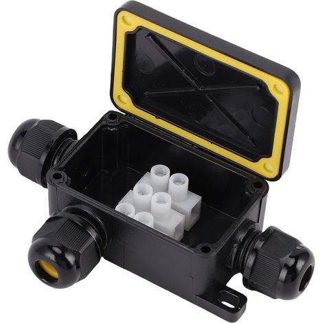 Boîtier de protection extérieur pour câbles électriques, étanche IP66, pour multiprise, prise, minuterie, guirlandes lumineuses FSH6866-3P (1/5)