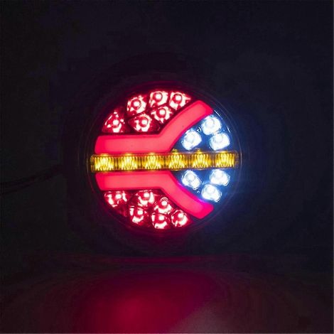 Stück 12V/24V LED Runde Rückleuchten für Autos, Bremslichter, Seitenmarkierungsleuchten, Blinker, Warnleuchten, Blinker, LKW