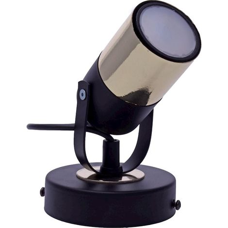 Applique Milagro Wilson MLP4850 GU10 35W nero oro metallo (1/5)