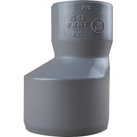 First Plast – Réduction PVC excentrée Mâle Femelle 63/40 – Raccord à coller pour évacuation eaux usées – Taux d'expansion 800% sous chaleur (1/3)