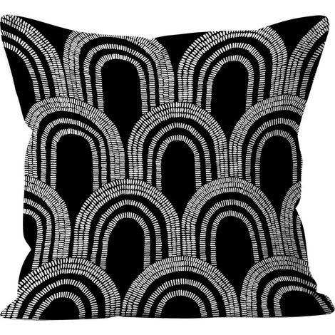Coussin déhoussable imprimé 40x40 cm DUNE, par Soleil Ocre
