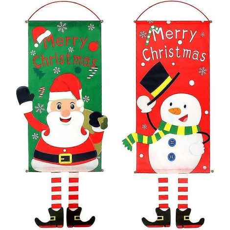 bannières Joyeux Noël pour décoration murale extérieure de restaurant hy (1/5)