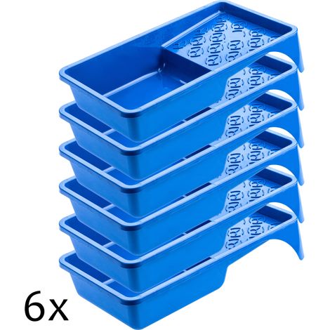 KADAX Farbwanne, Farbschale aus Kunststoff, Maler Lackierschale, 6 Stück, blau