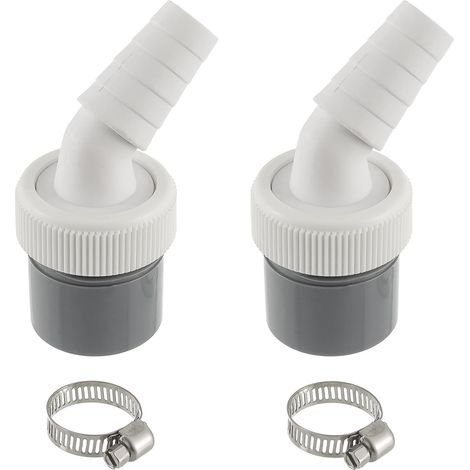 Adaptateur pour Evacuation Machine a Laver, lien lave linge, Tuyau Evacuation Lave Vaisselle avec Sortie pour Tuyau 40 mm et Entrée 18-24 mm Inclut Collier de Serrage 20-32 mm(2 pièces) (1/5)