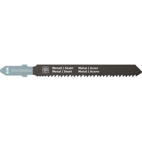 Lame de scie sauteuse Jig 26 AS pour le métal BIM 63 T1.9 MS SC. Pour tôles et métaux, acier inoxydable, INOX, tôles d'acier.VE=5 pcs. (1/5)