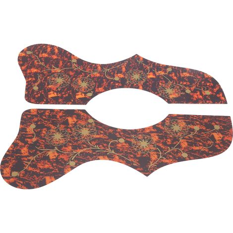 2 Pièces Protège-Guitares Anti-Rayures - Coque de Protection en Plastique pour Guitare Acoustique/Électrique (Marron) (1/5)