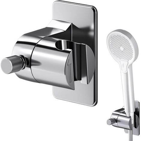 Soporte para cabezal de ducha sin taladro,soporte para ducha sin clavos con ángulo ajustable,soporte para cabezal de ducha sin taladro (1/2)