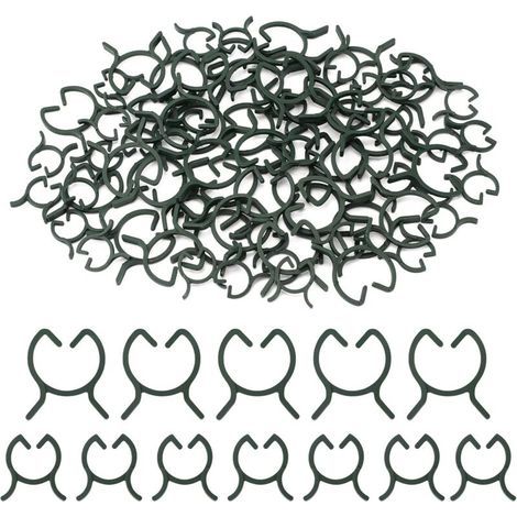200 Pièces Clips de Support pour Plantes,Attache en Plastique Clips Plante,Clips de Fixation Plantes Grimpantes,Clips de Jardin,pour Fruit,Légume,Tomates-M+L (1/4)