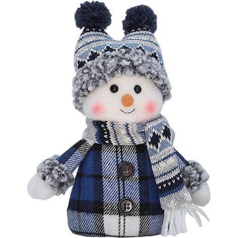 Doll En Tissu - Décoration De Noël Pour Fenêtre Intérieure - Bonhomme De Neige Skieur - 1 Pièce (1/5)