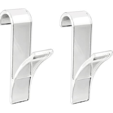 Set mit 2 Heizkörperhaken, Handtuchhalterhaken für Heizkörper, transparenter Kunststoff (1/4)