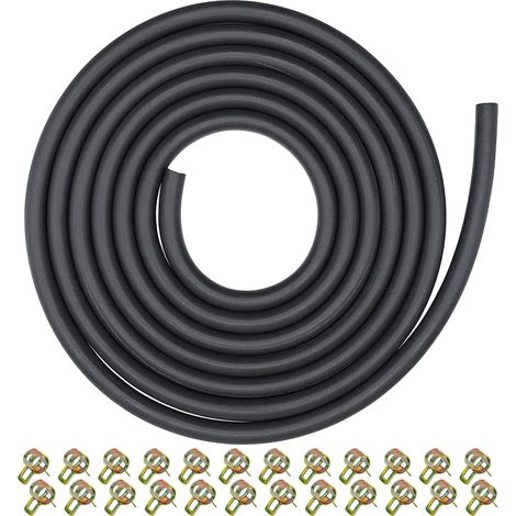 Ø5 mm 3/16 Tuyau D'essence Kit Tuyau de carburant 2.4 Mètre pour Petits Moteurs Mini Bike ATV Générateur avec 20 Pièces Colliers de Serrage (1/5)