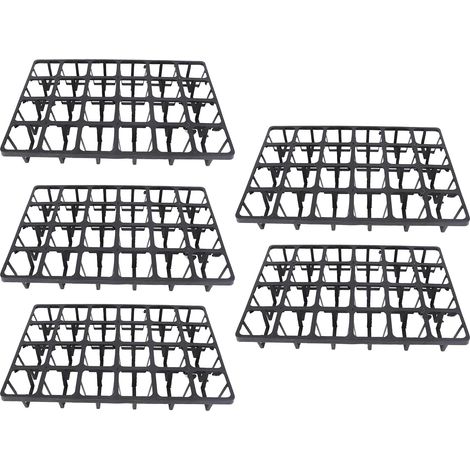 Rosvola Plateau de Pot de pépinière avec 24 cellules, 5 pièces, support de Pot de fleurs carré en plastique pour le jardinage (1/5)