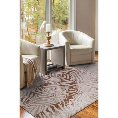 TAPPETO - COLLEZIONE ZEBRA BENEFFITO - SAVANNAH - Tappeto - MARRONE - 140x200cm