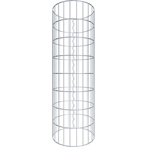 Gabiondeco - Colonne de Gabion ronde. diamètre 37 cm. maille 5 x 10 cm - Hauteur : 80 cm - Made in Germany (1/5)