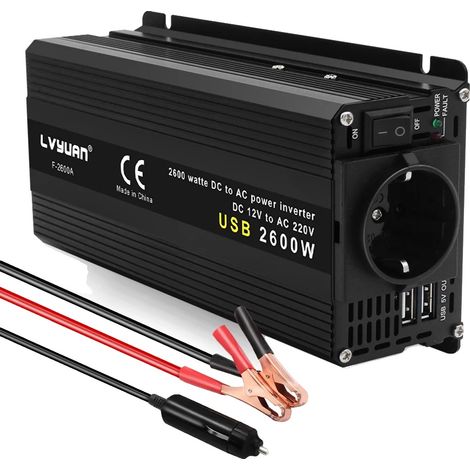 UPS, uscita continua 750W, doppie porte USB, 12V 220V 2600W (1/2)