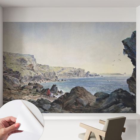 Carta da parati autoadesiva - fotomurale - decorazione parete - stile elegante - decorazione casa - Costa tranquilla 152x104 cm (1/5)
