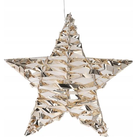 Lámpara Home Styling Collection Estrella dorado 30 cm plástico