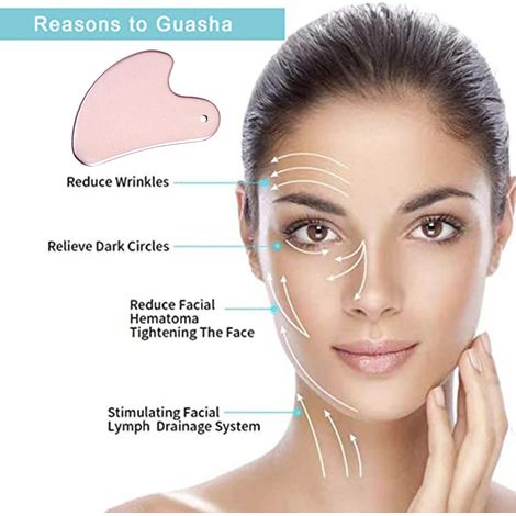 Outil de massage Gua Sha en métal, planche en forme de cœur pour visage et corps, grattoir de raclage, instrument de soin bien-être (1/5)