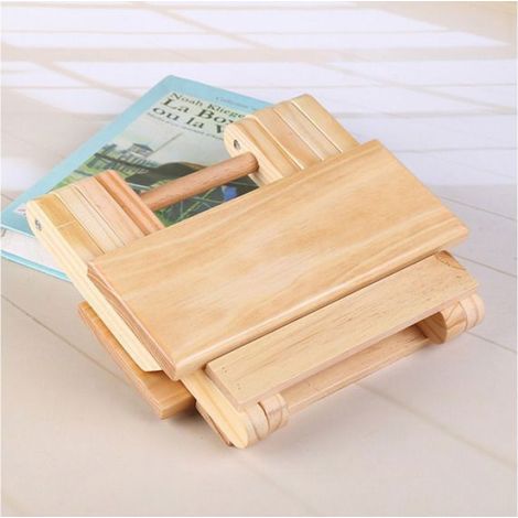 Tabouret Pliant - Bois De Pin - Pour Enfant - Intérieur - 24x19x18 cm - 1 Pièce (1/5)