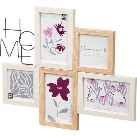 Cornice per 5 foto con iscrizione in metallo HOM (1/5)