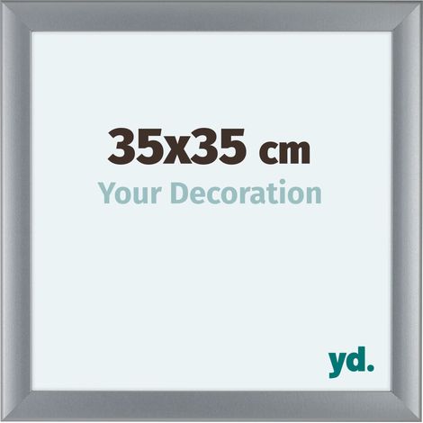 yd. - Cadre photo 35x35 - Argent Mat - MDF - Como (1/5)