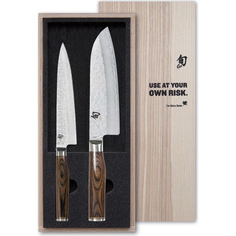 Kai Shun Premier Tim Mälzer Messer-Set, 2-tlg., Allzweckmesser, Santoku, Messer, Damastmesser, TDMS-230 (1/2)