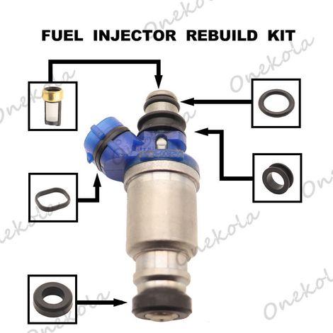 Reparatursatz für Kraftstoffeinspritzdüsen, O-Ring, Filter 195500-5700, kompatibel mit Toyota und Mazda 23209-87212 (1/2)